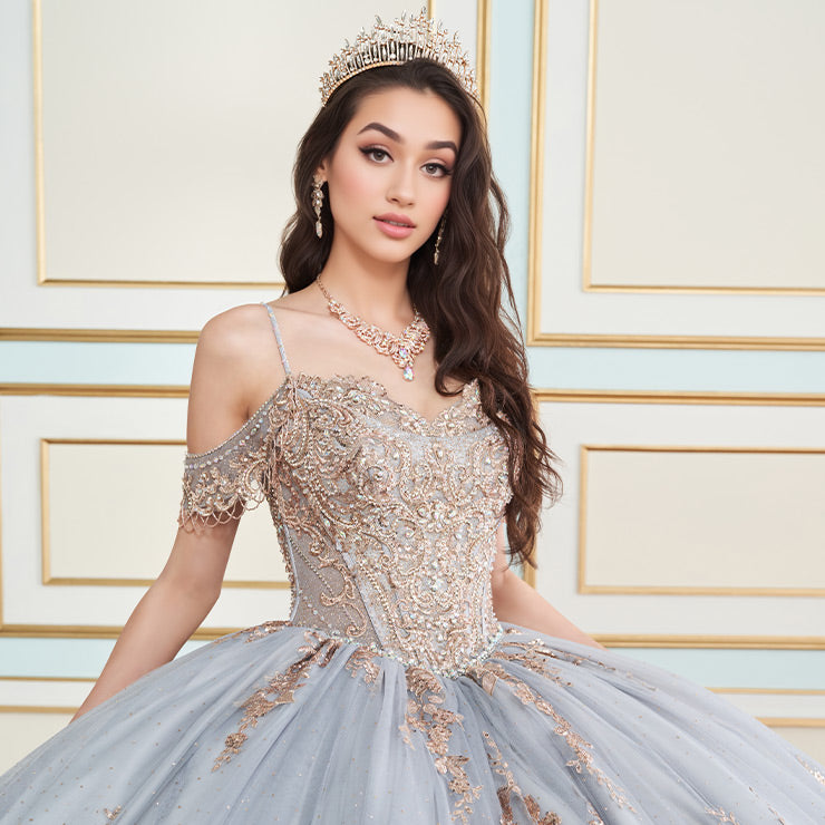 Princesa by Ariana Vara PR30153- Gray/Gold